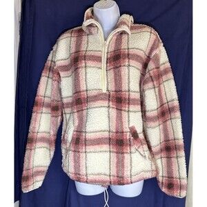 No Boundaries Juniors Plush Sherpa Pullover Hoodie Size L